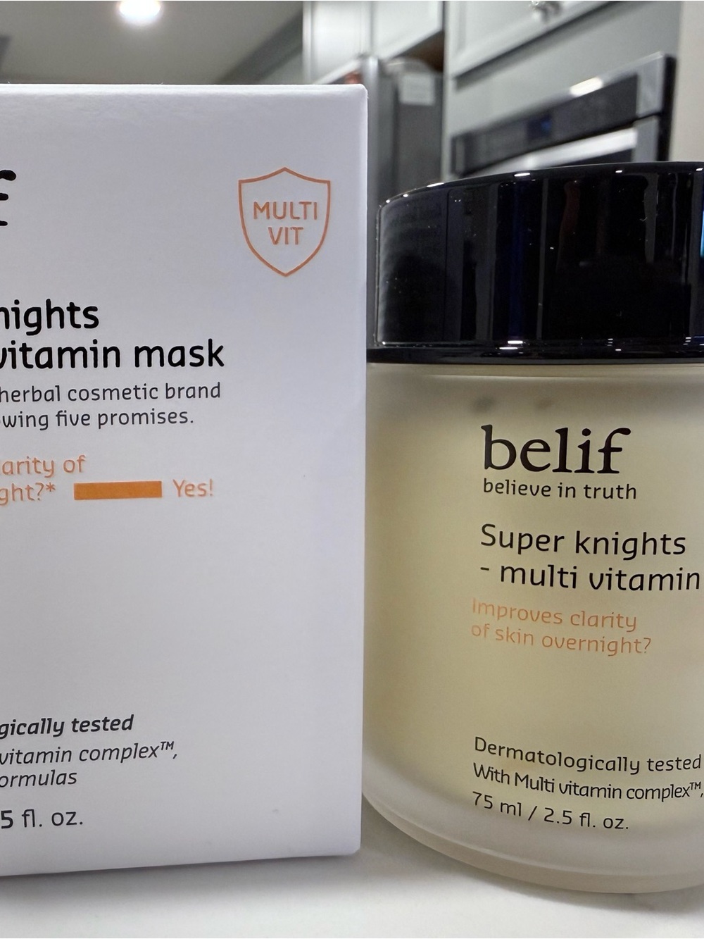 belif Super Knights Multi vitamin Mask 75mL Cream type Sleeping mask K-Beauty
